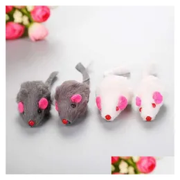 Dog Toys Chews False Mouse Cat Pet Long-Haired Tail Mice With Sound Rattling Soft Solid Interactive Squeaky Toy For Cats Drop Deli Dhree