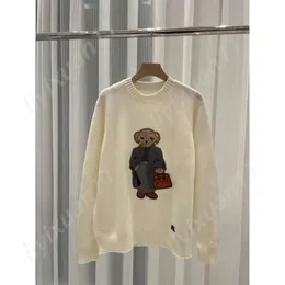 Ralphs Laurene 스웨터 디자이너 RL 베어 여성 Winter Moschino 스웨터 스웨터 풀오버 사람 Bear Ralph Long Sleeve Sweater 캐주얼 인쇄 Laurens High Street 4806