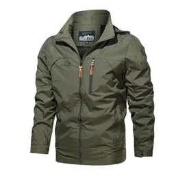 Fashion Windbreaker Men Men Solid Color Outdoor w odzieży wierzchniej Sping Autumn Clothing Coats Kurtki dla 5xl 240124