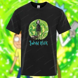John Wick Keanu Reeves Tshirt Ricks and Mortys T 셔츠 재미있는 TV 만화 쇼