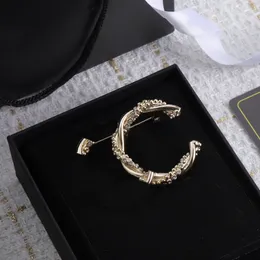 Fahsion Letter Gold Brooch Pins Brooches Streak Design Luxury Brooch For Wild Christmas Gift Brooches Accessories Supply