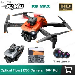 Drones K6 Max Mini Drone 3 Kameralar Dron Optik Akış Konumlandırma Dört yönlü engelden kaçınma ECS Kamera RC Dron Quadcopter K6max Oyuncaklar YQ240129