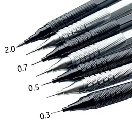 Lågt tyngdpunkt Mekanisk penna 0,3/0,5/0,7/2mm Student Ritning Metal Special Office School Writing Art Supplies