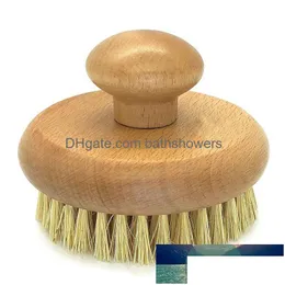 Roślina Sisal Body Mas Brush Cactus Exfoliating Natural Wood Wet Skin Exfoliator z miękkim i sztywnym włosie DHKFM DHKFM