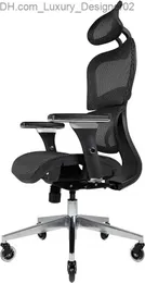 Outros móveis Suporte lombar 3D e rodas de lâmina - Cadeira de malha para computador Cadeiras para jogos Cadeira giratória executiva (preta) Q240129
