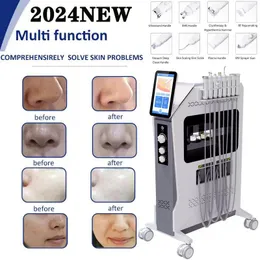 آلة تنظيف الجلد microdermabrasion تنظيف المسام RF ems الموجات فوق الصوتية plama H2O2 إدارة الوجه hydro مع العلاج بالتبريد سبا استخدام