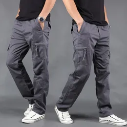Cotton Casual Trousers Cargo Pants Overalls Multiple Pockets Mens Casual Pants Men Trouser Cargo Pants Men Plus Size S-4XL 240124