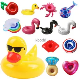 Other Pools SpasHG Hot Inflatable Swimming Pool Float Cup Drink Float Holder Flamingo Donut Pool Float Swimming Ring Party Toys Beach Accessories YQ240129