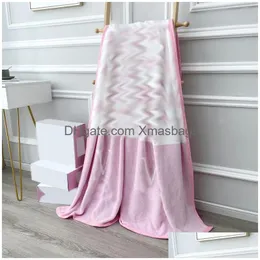 Одеяла Винтажное дизайнерское одеяло из кашемира с пушистым рисунком в клетку Модная кровать для сна Теплое покрывало Классическое удобное Jf023 Dr Dhmo6
