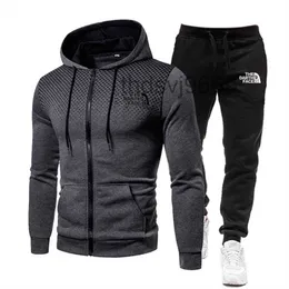 Men's Tracksuits Autumn/winter Tracksuit Fishing Hoodie Set Plus Fleece Outdoor Sports Warm Long Sleeve Pants Pullover Fashion Clothing X9HG