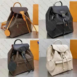 Montsouris Leather Backpack Plam Spring Spring Montsouris BB PM محفوظة الكتف بحمل إغلاق مشبك مغناطيسي مع الرباط واحد H209Q