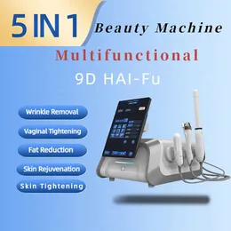 9D HIFU Multifunction Machine Skin Clinking VMAX التجاعيد مزيل Liposonix المضاد للشيخوخة جسم تنحيف المهبل جهاز إزالة ندبة حب الشباب RF Micronedle