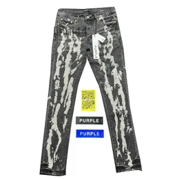 Herrenjeans Herren Purple Brand Low Rise Skinny Jean P001 Black Spill Bleach Paint 231129WBMR