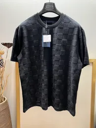 2024 mais recente camisa masculina t de alta qualidade jacquard tamanho dos eua preto manga curta camiseta marca luxo topo designer t camisa