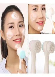 Çift taraflı çok fonksiyonlu yüz temizlik fırçası taşınabilir yüzü temizleme aracı gözenek masajı yüz güzellik fırçası DHL 5490876