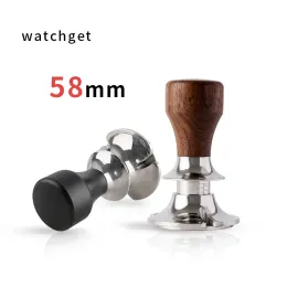 Kahve Altına Ayarlanabilir Kahve Kurcalama Basınç Değerlendirici Araçları 58.5mm 58mm Düz Taban Kalibre Toz Çekiç Barista Aracı Espresso Aksesuarları