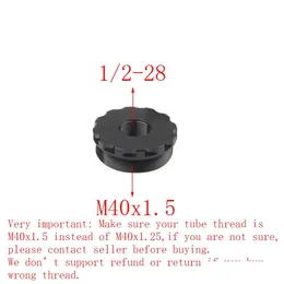 Fuel Filter Outer Thread M40X1.5 Inner 1/2-28 Or 5/8-24 Fuel Filter Black Aluminium End Cap Er For 1.7X10 Inch Soent Trap Drop Deliver Dhz2R