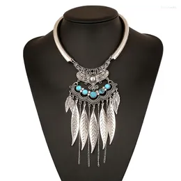 펜던트 목걸이 2024 패션 보헤미안 목걸이 Bijoux Collar Choker 빈티지 집시 민족 진술 여성 Maxi Fine Jewelry