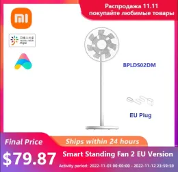 Fans Xiaomi Mijia Smart Standing Fan 2 DC Frequency Conversion Pedestal Fans House Floor Air Conditioner Natural Wind Bplds02dm EU