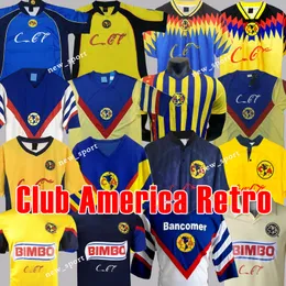 2004 2005 2006レトロクラブアメリカサッカージャージ2013 100th 1987 1988 1998 1999 95 96 05 06 C.Blanco Vintage Classic MX Football Shirt S-2XL