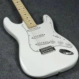 セントギターソリッドボディホワイトカラーメープルフィンガーボード高品質ギター