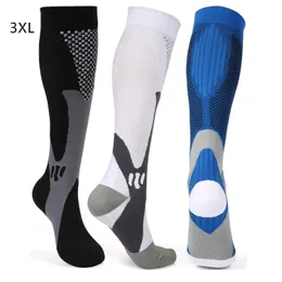 Sports Socks 3XL Varicocele Socks Compression Socks Men's Running Cycling Sports Socks Elastic Long Sleeve Travel Tight Blood Circulation New YQ240126