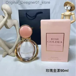 フレグランスラグジュアリーブランドローズゴールデア香水90ml女性フレグランスeu de parfum long lasting good smeling fruit plower wady girl cologne q240129