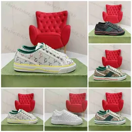 Дизайнерская повседневная обувь Теннис 1977 Холщовые кроссовки Женская обувь Итальянская зеленая красная веб-полоска Резиновая подошва из эластичного хлопка Низкие мужские уличные туфли