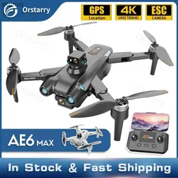 Drones Novo AE6 / AE6 Max Drone GPS 4K ESC Câmera Profissional 5G FPV Visual Evitar Obstáculos Brushless Motor Quadcopter Drones RC Toy YQ240129