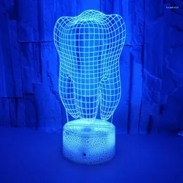 Nacht Lichter Dentiste Dekoration Zähne Dental 3d Led Für Schlafzimmer Manga Schreibtisch Lava Lampe Kinderzimmer Dekor Kinder Geburtstag geschenk