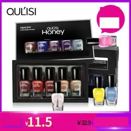 Smalto per unghie Olis Set Quick Dry No Bake Peel Tear Acqua Olio per principianti 5Ml10 Bottiglia Drop Delivery Ot6Ta