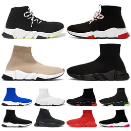 Klasyczna platforma trenerów skarpet Casual Buty Designer Kobiety Mężczyźni Triple S Black White Beige Pink Red Paris 1.0 2,0 Dzianin Mejczyczy sportowe spacery 36-45