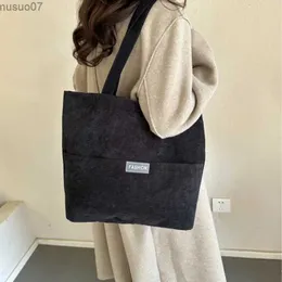 Evening Bags Simple Solid Color Corduroy Large Bag for Women 2024 New Portable Casual Shoulder Underarm Bag Drop Shipping Bolso De Mujer