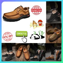 Sapatos de caminhada plana de luxo designer sapatos de couro genuíno mocassins de grandes dimensões para homens anti deslizamento resistente ao desgaste tênis de treinamento de couro