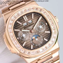 Patek-Phillippe Watch Movment Pak para homens mecânicos 5711 5740 Moonphase Relógio de pulso S9eg Superclone Funções complexas de alta qualidade Auto Uhr Montre Luxe Pp com caixa