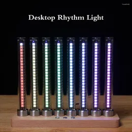 Dekoratif Figürinler RGB Pikap Seviye Işık Masası Ritim Lamba Ses Müzik Spektrum Dekorasyon Ana Sayfa Quasi Glow Tube Boyfriend Hediye Ses