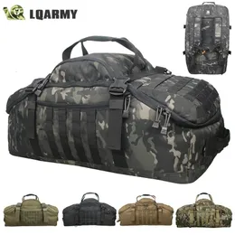 LQAARMY 40L 60L 80L Men Army Sport Gym Bag Militär Taktisk vattentät ryggsäck Molle Camping Ryggsäckar Sports Travel Påsar 240123