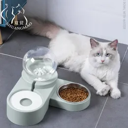 Alimentadores SHUANGMAO Nova bolha bola pet cão tigelas fonte gato comida alimentador automático 1.8l para gatinho água beber tigela recipiente de alimentação