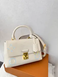 24SS Womens Luxury Designer New Milky Way Series Blueberry Milk Baguette Handbag Counter Bag Crossbody 25cm