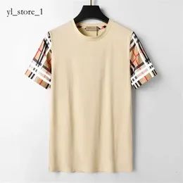 Burbery marka tişörtleri tasarımcısı Burbery Tshirts Erkekler İçin Kadın Moda Tshirt Mektuplar ile Mektuplar Sıradan Saf Pamuk Yaz Kısa Kollu Asya Burbery Adam Gömlek 7882