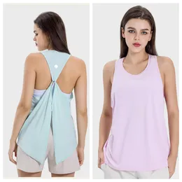 LU-1913 النساء الظهر swing split butterfly sports vest ice icelable beash gollow lega lega top