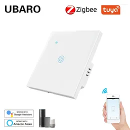 Smart Home Control UBaro UE House Tuya Zigbee Switch Inteligentny szklany panelu Czujnik Light Work z Google Alexa Voice App Remote