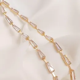 Alloy Plated 14K True Gold Filled Color Retention T Zircon Beads Necklace Chains DIY Jewelry Making Accessories Jewellery Findings