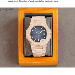 Patek-Phillippe Diamond Rose Gold Rf 5719 Watches 40mm Montre De Luxe Automatic Mechanical Movement Sapphire Crystal Date Display Men's Watch 00