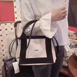 Cabas Mini Bag 2022 디자이너 빈티지 XS 캔버스 핸드백 여성 가방 지갑 해군 CA BAS SAC 25CM2675