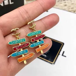 Pendant Designer Letter Stud Earrings Luxury Brand Women Suitable for Wedding Party Jewelry Accessories woman wind B6Q7