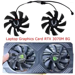 تبرد الكمبيوتر 2pcs/مجموعة PLA09215B12H GA92S2H GPU COWNER مروحة التبريد لـ NVIDIA Chip RTX 3070M 8G Jieshuo Notebook RTX307M