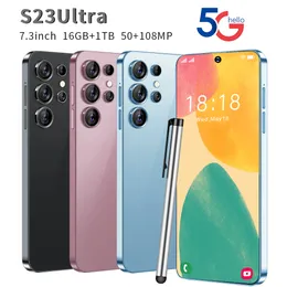 Heiße Neue S23 Ultra Smartphone 7,3 zoll Vollbild 4G/5G Handy 16TB + 1TB 7800mAh Handys Globale Version Celulares