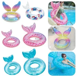 Altre piscine SpasHG Anello gonfiabile per il nuoto Piscina a forma di sirena Piscina galleggiante Giocattoli per feste in spiaggia per bambini adulti Tubo per giochi d'acqua per bambini Giocattolo per materassi da nuoto YQ240129