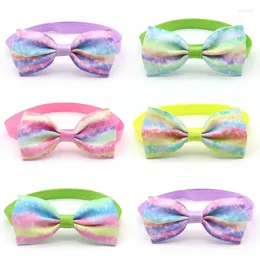 Abbigliamento per cani 30/50 pezzi Accessori per cuccioli Simpatico fiocco colorato per cani di piccola taglia media Papillon per animali Cravatta Papillon per collare regolabile